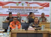 Polres Kuansing Gelar Rapat Koordinasi Lintas Sektoral Terkait Penanganan dan Penanggulangan Karhutla di Kabupaten Kuansing Tahun 2024