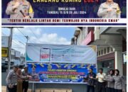 Satgas Preemtif Polres Kuansing Gelar Pemasangan Spanduk Himbauan Dalam Rangka Operasi Patuh Lancang Kuning 2024