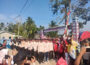 Polsek Pangean Gelar Gerak Jalan Santai untuk Memeriahkan HUT RI ke-79