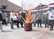 Gelar Press Release dan Pemusnahan 7 Kg Narkotika Jenis Daun Ganja Kering, AKBP Asep : ” Kita menyelamatkan 14.000 jiwa”