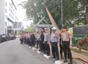 Pastikan Keamanan Para Paslon, Satgas SAR Brimobda Riau Patroli Area RSUD