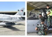 Peringatan Hari Ulang Tahun (HUT) ke-79 TNI, Skadron Udara 12 Wing Udara 6 Pangkalan TNI AU Roesmin Nurjadin resmi berangkat menuju Jakarta