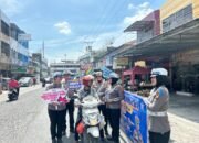 TINGKATKAN KESADARAN PENGENDARA, TIM SATGAS PREEMTIF SAMPAIKAN PESAN KAMTIBMAS & KAMSELTIBCARLANTAS