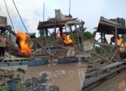 Polsek Benai Laksanakan Operasi Penertiban Aktivitas PETI di Desa Gunung Kesiangan Kecamatan Benai