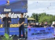 Komandan Pangkalan TNI AU Roesmin, mendampingi peserta Reuni Skadron Udara 12 Nurjadin