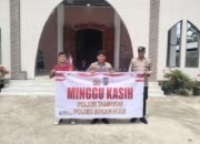 Minggu Kasih Dalam Coolling System Pilkada Tahun 2024, Personil Polsek Tambusai Patroli Dan PAM Ibadah Di Gereja
