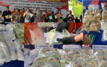 Dalam Wujudkan Asta Cita Presiden Ri, Kapolda Riau Dan Jajaran Memusnahkan  74.554,59 Gram Sabu Dan Ekstasi 29.011 Butir Dalam Peredaran Gelap Narkotika  Jaringan Internasional