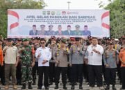 Apel Gelar Pasukan dan Sarpras Kesiapan Pendistribusian Logistik dan Pengamanan TPS Pilkada Serentak 2024 di Kabupaten Siak