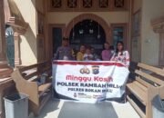 Ratusan Jema’at HKBP Ikuti Program Minggu Kasih, Pendeta Berterimakasih Pada Personil Polsek Rambahhilir