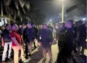 Dua Ormas Besar  Nyaris Bentrok, Dansat Brimob Polda Riau Hadir Mediasi Ditengah Kerumunan Masa Ormas