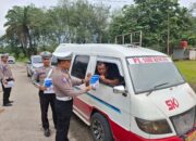 TRLK – 25 – Satlantas Polres Rokan Hulu Sosialisasikan “Mudik Aman, Keluarga Nyaman” di Polsek Tandun