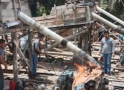 Polres Kuansing Tindak Tegas PETI di Simpang Cuko, Empat Rakit Dimusnahkan