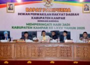 Pasca Penetapan Oleh KPU, DPRD Kampar Gelar Rapat Paripurna Umumkan Bupati/Wakil Bupati Kampar Terpilih