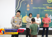 Kapolresta Pekanbaru dan Polsek Senapelan Gelar Buka Puasa Bersama Anak Yatim di Pujasera 168