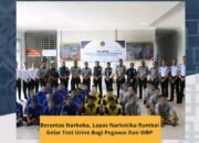 Berantas Narkoba, Lapas Narkotika Rumbai Gelar Test Urine Bagi Pegawai Dan WBP