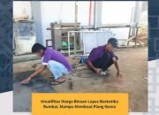 Kreatifitas Warga Binaan Lapas Narkotika Rumbai, Mampu Membuat Plang Nama