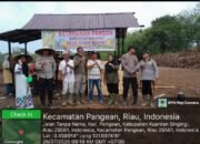 Polsek Pangean Dukung Ketahanan Pangan Lewat Penanaman Jagung di Tanah Bekali