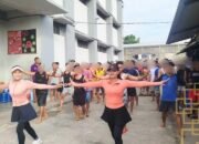 Terapkan Gaya Hidup Sehat, WBP Lapas Narkotika Rumbai Konsisten Lakukan Senam Pagi