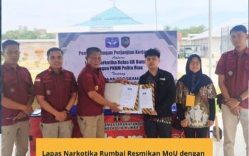 Lapas Narkotika Rumbai Resmikan MoU dengan PKBM Pelita Riau
