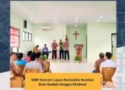WBP Nasrani Lapas Narkotika Rumbai Ikuti Ibadah Dengan Khidmat