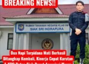 Dua Napi Terpidana Mati Berhasil Ditangkap Kembali, Kinerja Cepat Karutan & KPR Rutan Siak Dapat Apresiasi Warga