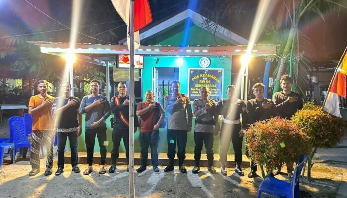 Brimob Polda Riau Laksanakan Pengecekan Satkamling Malam Hari atas Perintah Kapolda Riau