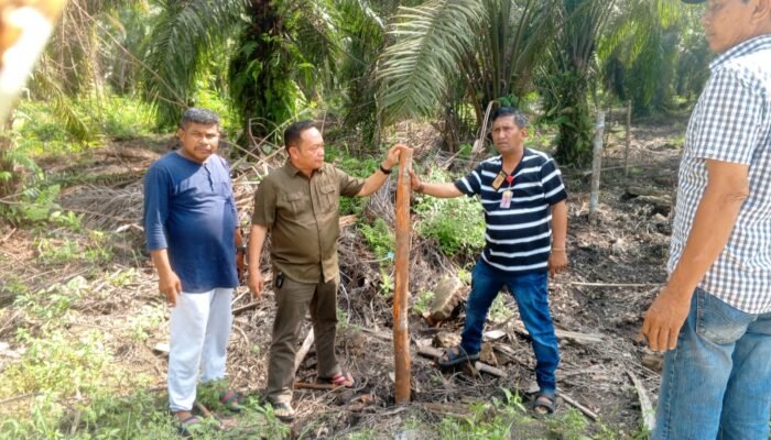 Mediasi di Lokasi Sengketa Lahan Arifin Ahmad, Oknum Anggota Polda Riau Hanya Diizinkan Pasang Patok