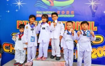Tujuh Atlet, Tujuh Medali: Dojang Taekwondo Polres Kampar Bersinar di Pekanbaru