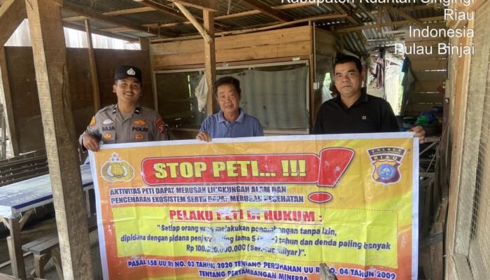 Polsek Jajaran Polres Kuansing Gencarkan Sosialisasi Larangan PETI kepada Masyarakat