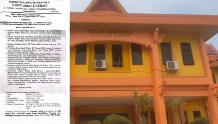 Dinilai Cacat Administratif, Kepsek SDN 007 Tambusai Utara Diberhentikan Mendadak, Ada Apa dengan Disdik Rohul?