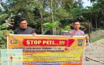 Polsek Jajaran Polres Kuansing Gencarkan Sosialisasi Larangan PETI kepada Masyarakat