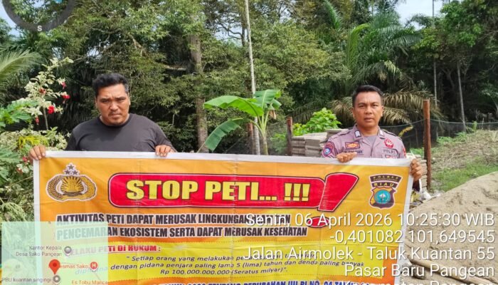 Polsek Jajaran Polres Kuansing Gencarkan Sosialisasi Larangan PETI kepada Masyarakat