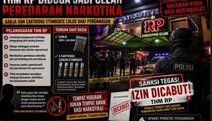 THM RP Diduga Jadi Celah Peredaran Narkotika, Ganja dan Cartridge Etomidate Lolos dari Pengawasan