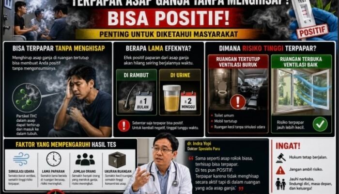 Tak Menghisap, Tetap Positif! Dokter Jelaskan Risiko Terpapar Asap Ganja