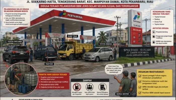 Diduga Jadi Sarang Mafia Solar, SPBU Pertamina di Pekanbaru Disorot Warga