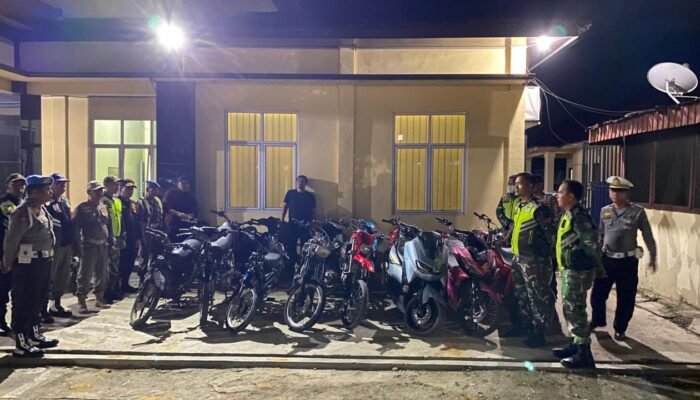 Polsek Bagan Sinembah Tertibkan Balap Liar, 17 Motor Diamankan dalam Razia Gabungan