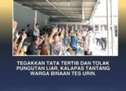 Tegakkan Tata Tertib dan Tolak Pungutan Liar, Kalapas Tantang Warga Binaan Tes Urin
