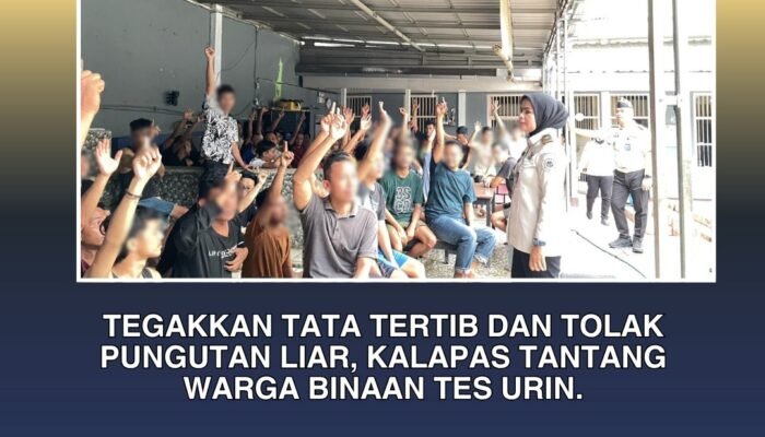 Tegakkan Tata Tertib dan Tolak Pungutan Liar, Kalapas Tantang Warga Binaan Tes Urin