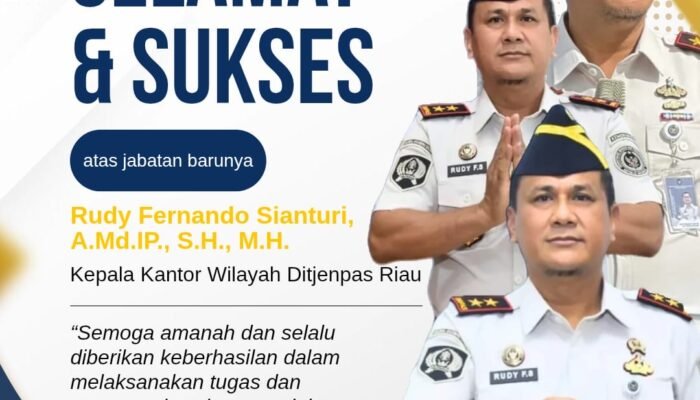 Keluarga Besar Lapas Narkotika Kelas IIB Rumbai Ucapkan Selamat kepada Rudy Fernando Sianturi sebagai Kakanwil Ditjenpas Riau