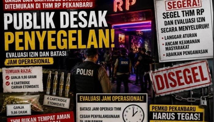 Ganja dan Etomidate Ditemukan di THM RP, Publik Desak Penyegelan: Jangan Sampai Pekanbaru Jadi Surga Narkoba