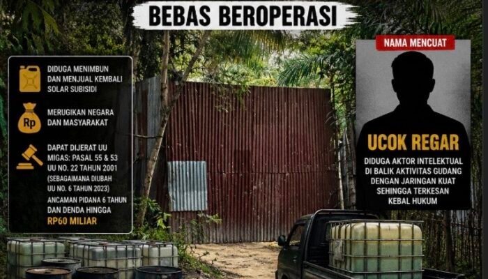 Diduga Gudang Penimbunan Solar Subsidi di Pekanbaru Bebas Beroperasi, Nama Ucok Regar Mencuat