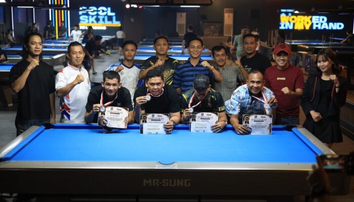 Turnamen Eksibisi Biliar Wartawan Pekanbaru-Riau 2026 Berlangsung Meriah, Final Dumai Warnai Perebutan Gelar Juara