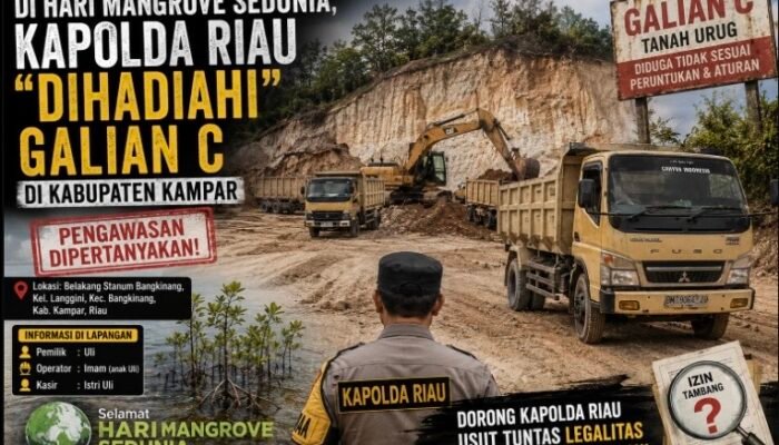 Di Hari Mangrove Sedunia, Kapolda Riau “Dihadiahi” Sorotan Aktivitas Galian C di Kampar, Pengawasan Dipertanyakan